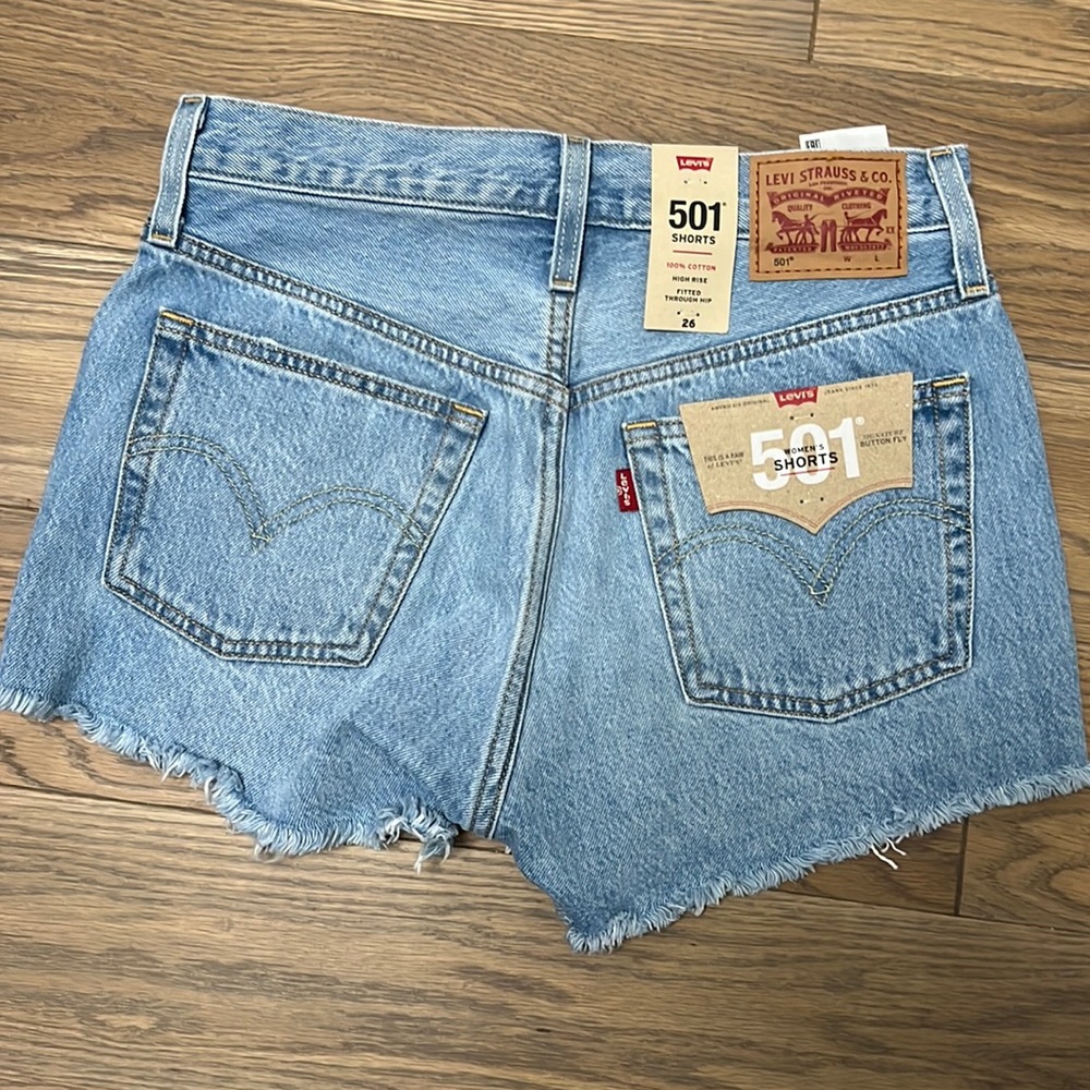 Brand new Levi’s high rise 501 shorts